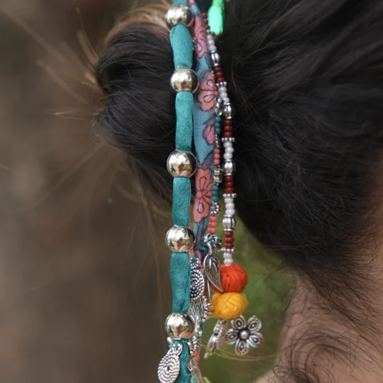 Handcrafted Bohemian Hair Bun Accessory