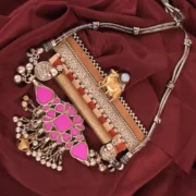 The Rani Pink Heritage Statement Necklace