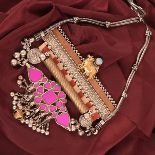 The Rani Pink Heritage Statement Necklace
