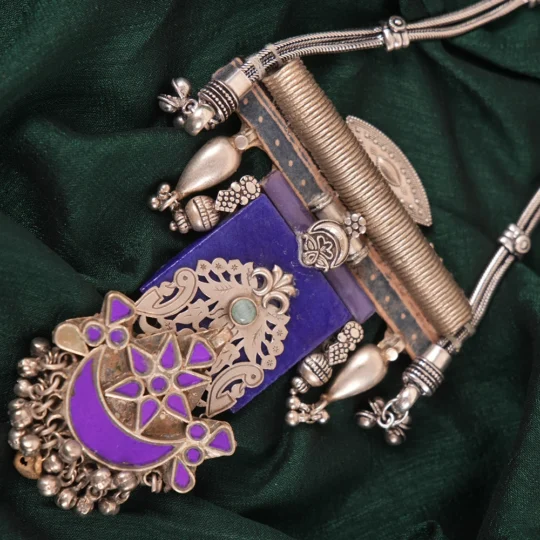 The Violet Crescent Artisan Necklace