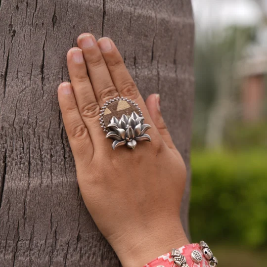 Lotus Bloom Statement Ring